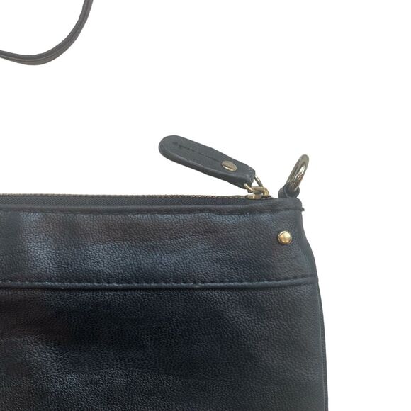 Steve Madden Black Rose Bag Animal Print Lining Wristlet Animal Print Boho - Picture 6 of 8